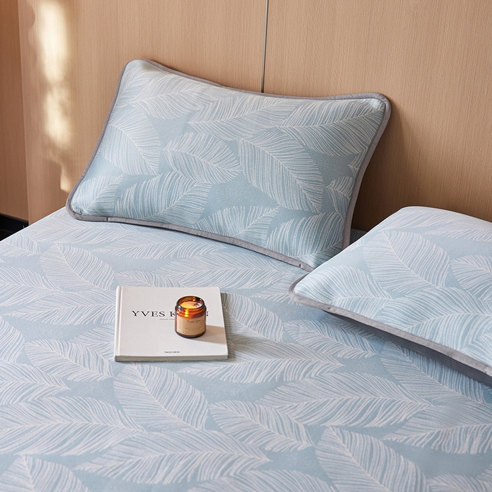 91家纺网 家纺一手货源 找家纺 （总）千朵森 2026新款A类抗菌冰岛冰感丝床笠款凉席三件套 风格二