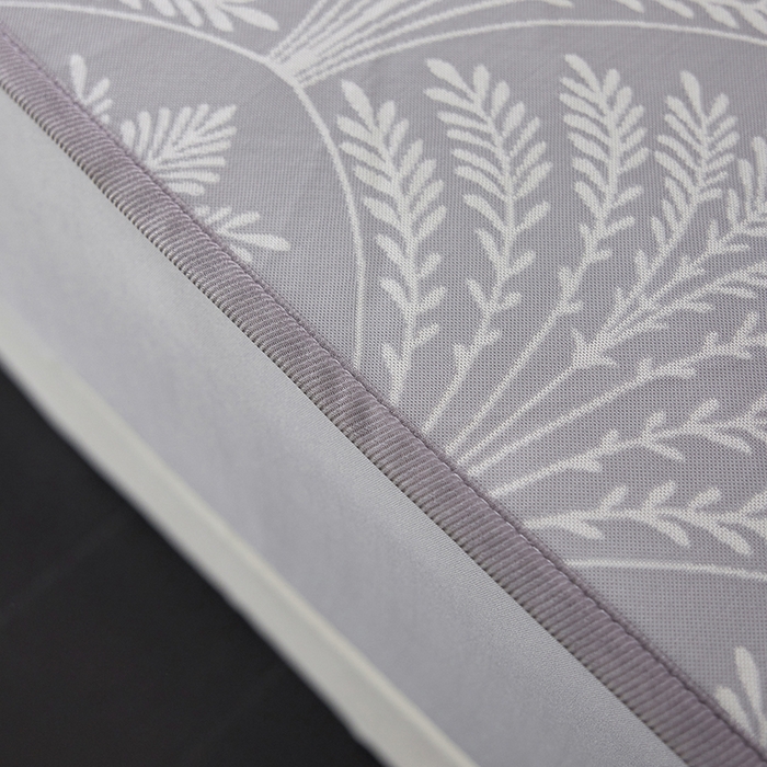 91家纺网 家纺一手货源 找家纺 千朵森 2026新款A类抗菌冰岛冰感丝床笠款凉席三件套 风格二 冰岛-山梗灰