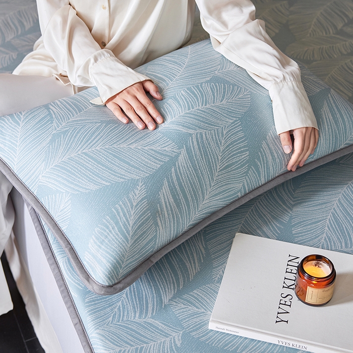 91家纺网 家纺一手货源 找家纺 （总）千朵森 2026新款A类抗菌冰岛冰感丝床笠款凉席三件套 风格二