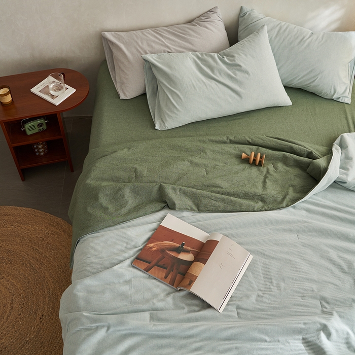 91家纺网 家纺一手货源 找家纺 （总）千朵森 2026新款A类全棉色织水洗棉夏被夏被四件套