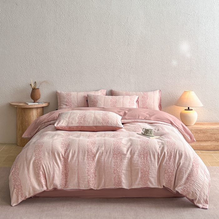 91家纺网 家纺一手货源 找家纺 （总）恋人优选 2026新款全棉纯棉三层提花四件套