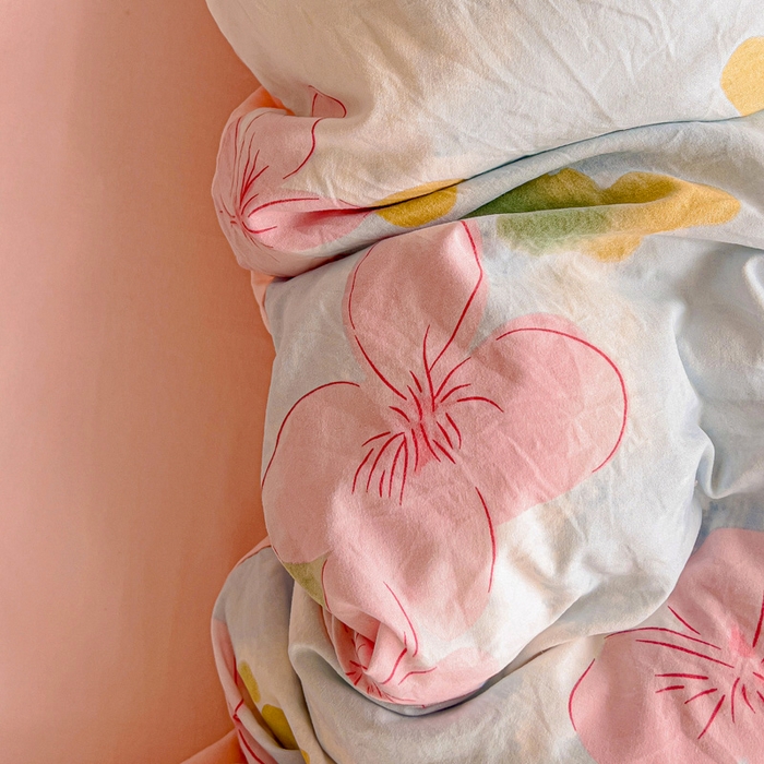 91家纺网 家纺一手货源 找家纺 欧妮家纺 2025新款AB版印花水洗棉四件套系列卡通床单被套学生宿舍床上三件套-提供买家秀 花岛