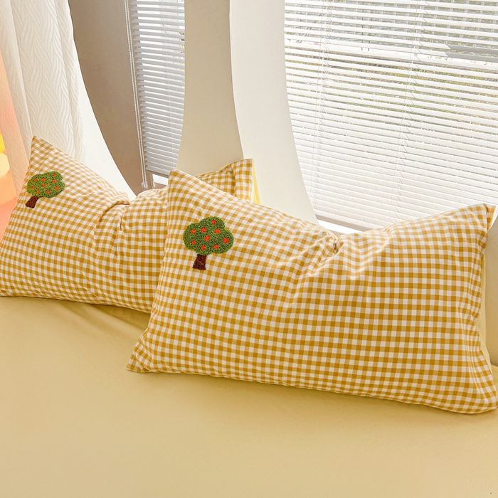 91家纺网 家纺一手货源 找家纺 （总）欧妮家纺 2025新款纯色毛巾绣枕套磨毛水洗棉枕头套刺绣枕罩枕皮-枕套系列