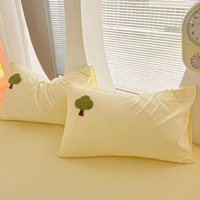 91家纺网 家纺一手货源 找家纺 （总）欧妮家纺 2025新款纯色毛巾绣枕套磨毛水洗棉枕头套刺绣枕罩枕皮-枕套系列