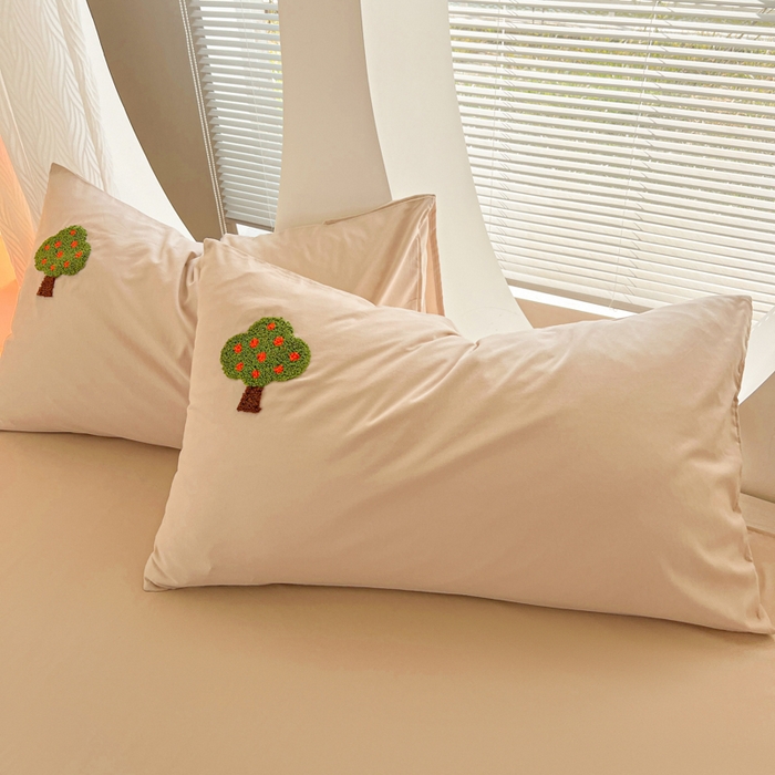 91家纺网 家纺一手货源 找家纺 （总）欧妮家纺 2025新款纯色毛巾绣枕套磨毛水洗棉枕头套刺绣枕罩枕皮-枕套系列