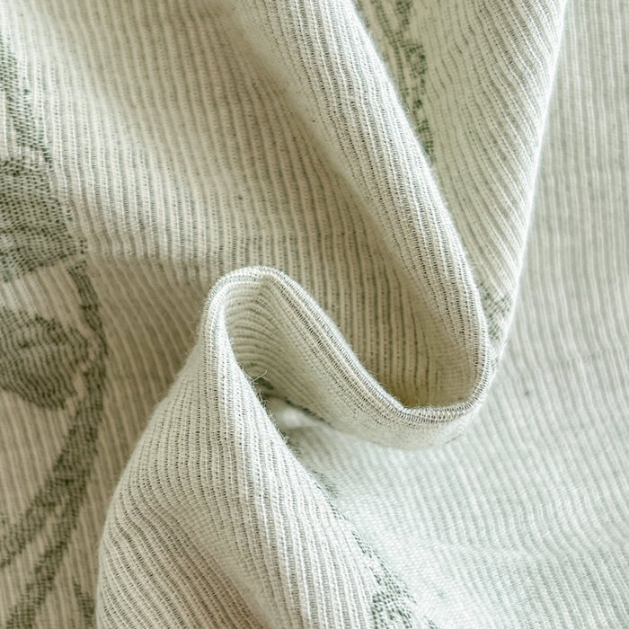 91家纺网 家纺一手货源 找家纺 恋人优选 2026新款全棉纯棉三层提花四件套 花蔓吟-绿