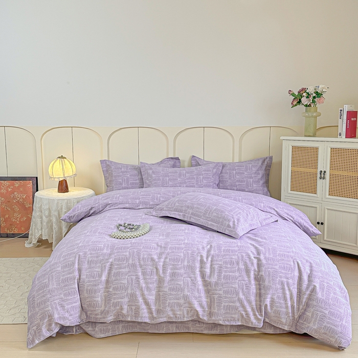 91家纺网 家纺一手货源 找家纺 凌鼎 2026新款喷气加厚磨毛四件套系列1都市新贵粉