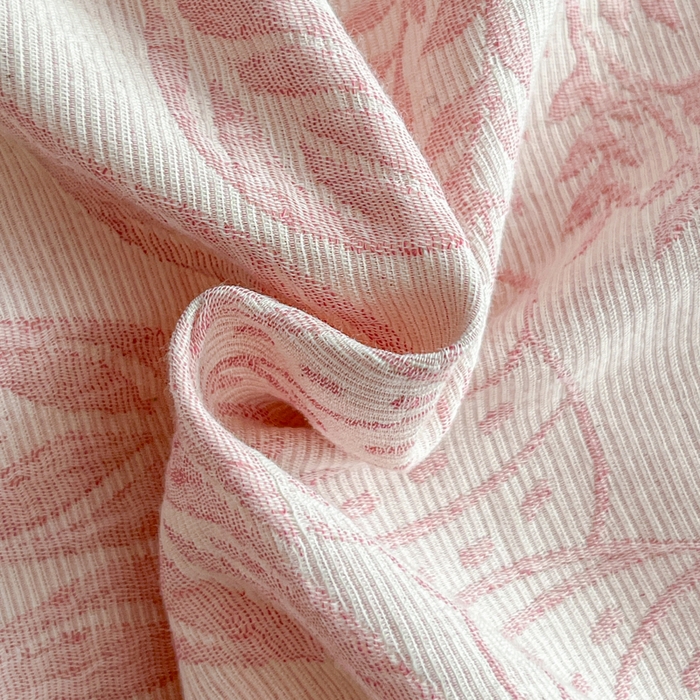 91家纺网 家纺一手货源 找家纺 恋人优选 2026新款全棉纯棉三层提花四件套 茎叶时光-粉