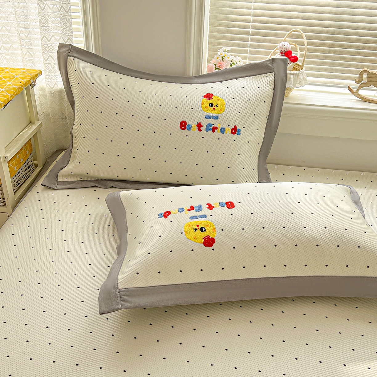 91家纺网 家纺一手货源 找家纺 （总）十里居 2026新款A类凉感PE毛巾绣提花凉席席子-奶酪饼干系列