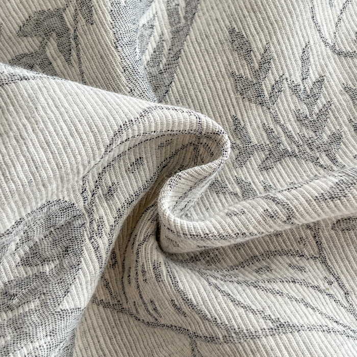 91家纺网 家纺一手货源 找家纺 恋人优选 2026新款全棉纯棉三层提花四件套 茎叶时光-灰