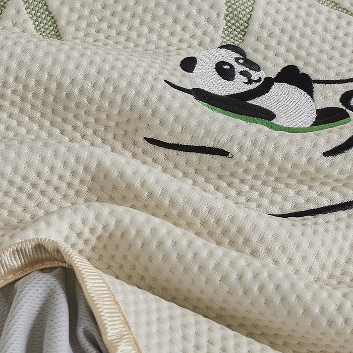 91家纺网 家纺一手货源 找家纺 千朵森 2026新款冰岛冰感丝绿野仙踪床笠款凉席三件套 绿野仙踪-浅米黄