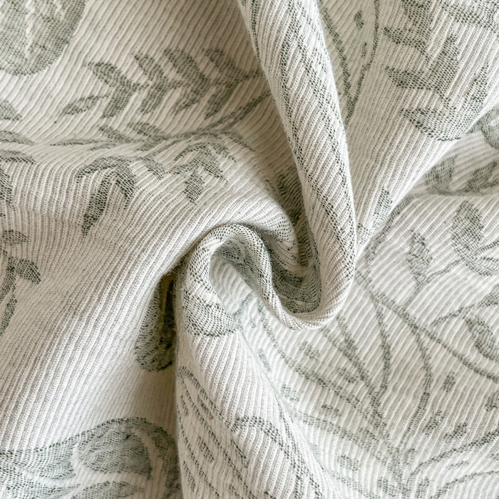 91家纺网 家纺一手货源 找家纺 恋人优选 2026新款全棉纯棉三层提花四件套 茎叶时光-绿