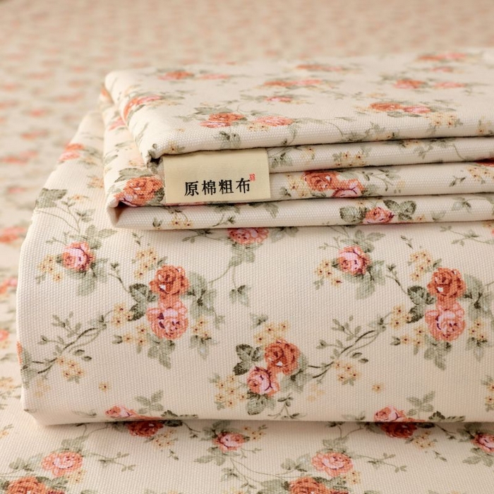 91家纺网 家纺一手货源 找家纺 （总）欧妮家纺 2025新款全棉纯棉老粗布床单夏季空调凉席子三件套-花卉系列