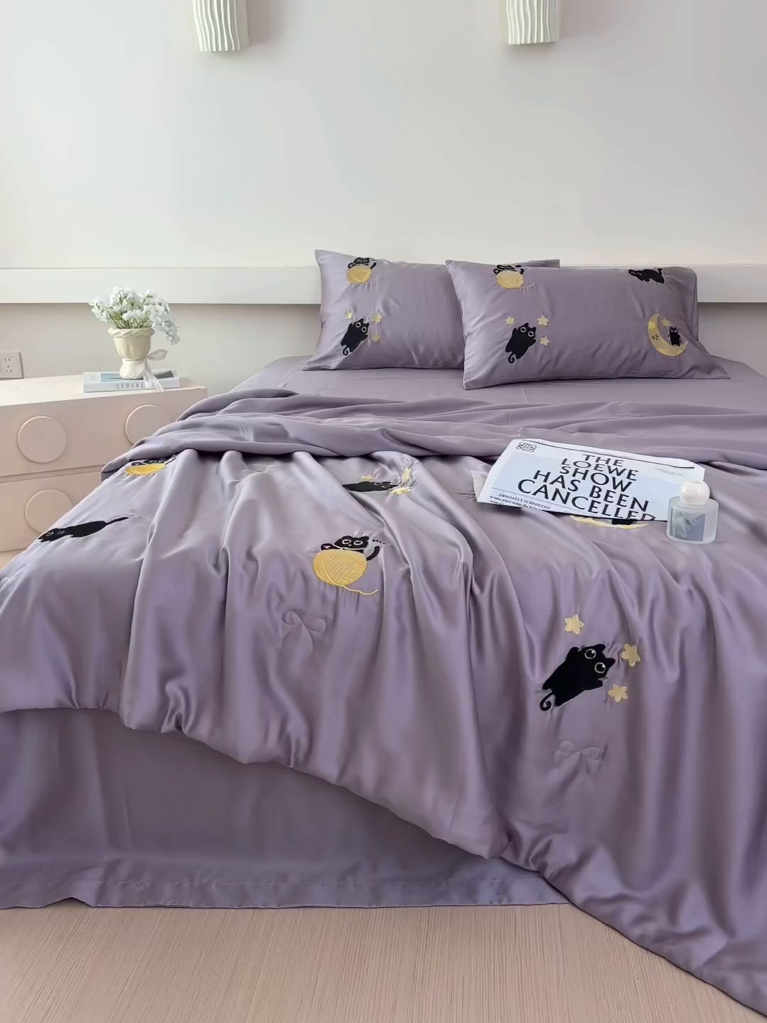 91家纺网 家纺一手货源 找家纺 （总）波比可可 2026新款春夏凉感莱赛尔60支兰精天丝绣花夏被四件套