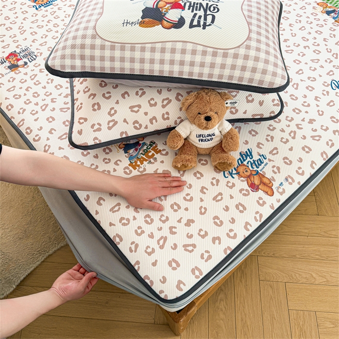 91家纺网 家纺一手货源 找家纺 （总）慕木家纺 2026春夏新款泰迪冰丝席系列凉席席子空调软席平席和床笠