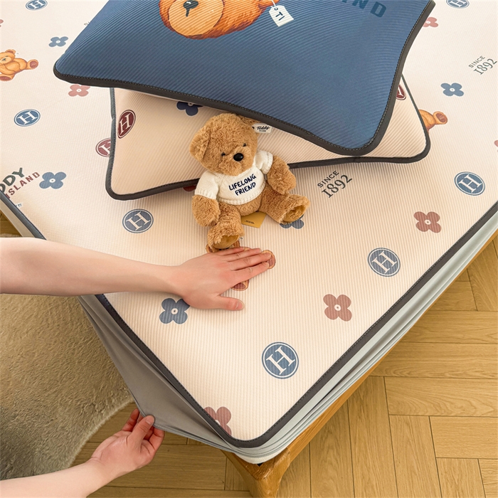 91家纺网 家纺一手货源 找家纺 （总）慕木家纺 2026春夏新款泰迪冰丝席系列凉席席子空调软席平席和床笠