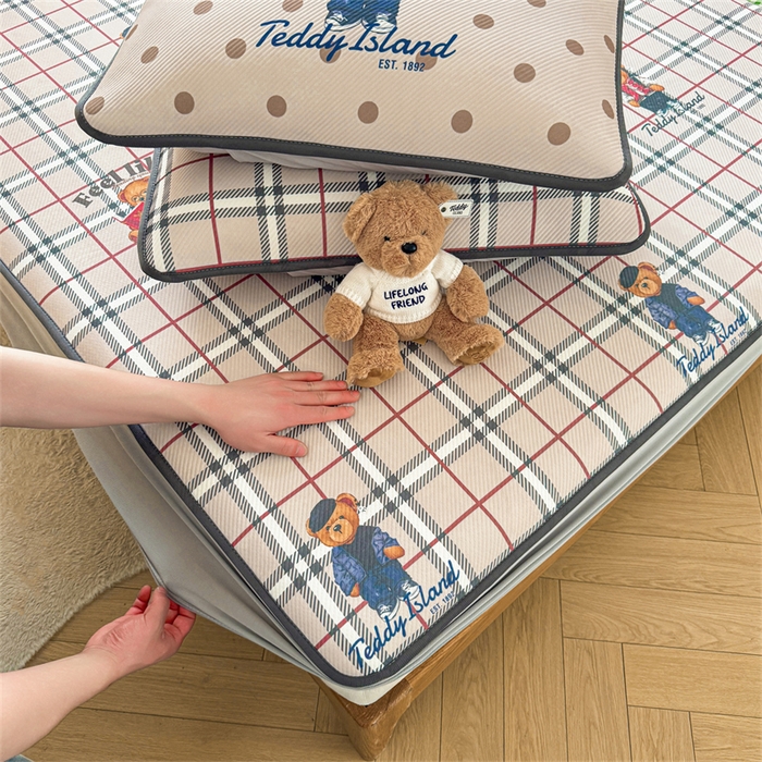 91家纺网 家纺一手货源 找家纺 （总）慕木家纺 2026春夏新款泰迪冰丝席系列凉席席子空调软席平席和床笠