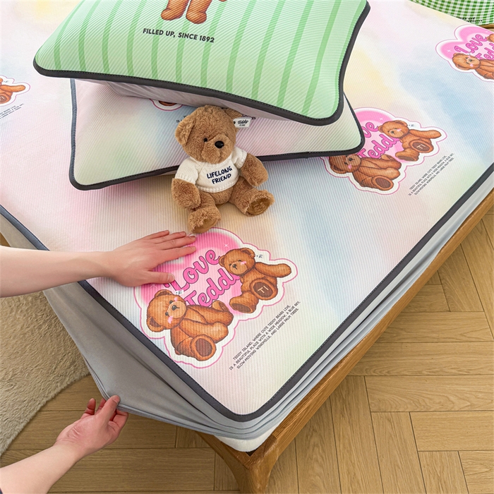 91家纺网 家纺一手货源 找家纺 （总）慕木家纺 2026春夏新款泰迪冰丝席系列凉席席子空调软席平席和床笠