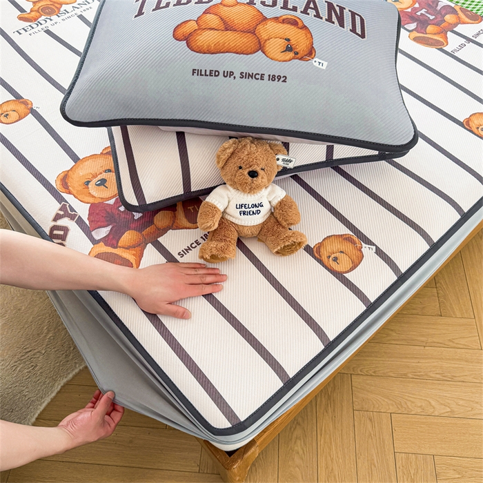 91家纺网 家纺一手货源 找家纺 （总）慕木家纺 2026春夏新款泰迪冰丝席系列凉席席子空调软席平席和床笠