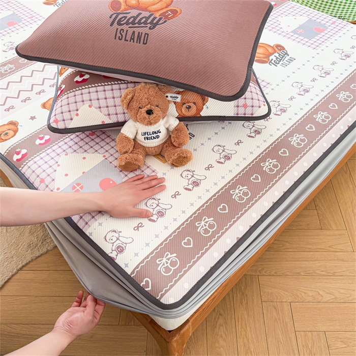 91家纺网 家纺一手货源 找家纺 （总）慕木家纺 2026春夏新款泰迪冰丝席系列凉席席子空调软席平席和床笠