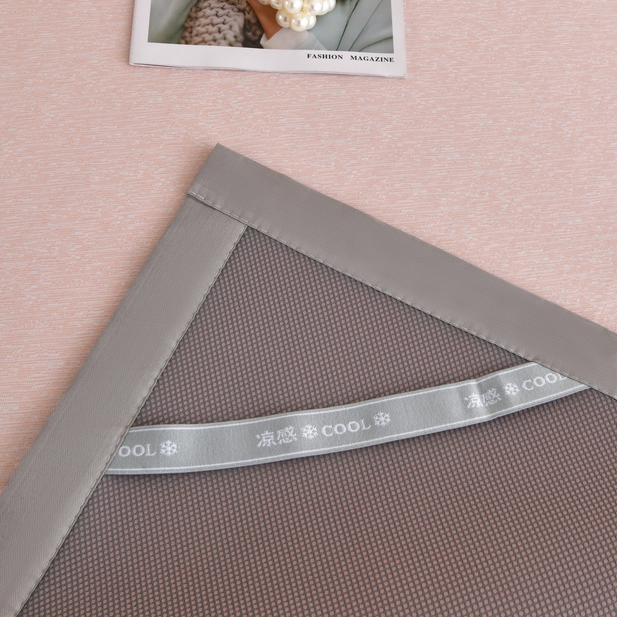 91家纺网 家纺一手货源 找家纺 （总）金艾草 2026新款PE冰豆豆席凉感凉席单件席子平铺款