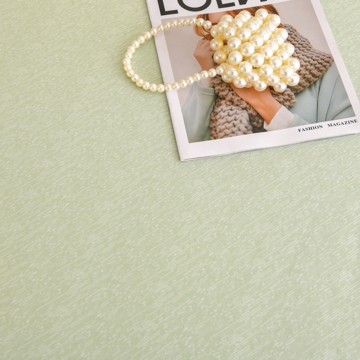 91家纺网 家纺一手货源 找家纺 金艾草 2026新款PE冰豆豆席凉感凉席单件席子平铺款 豆豆凉席-浅绿