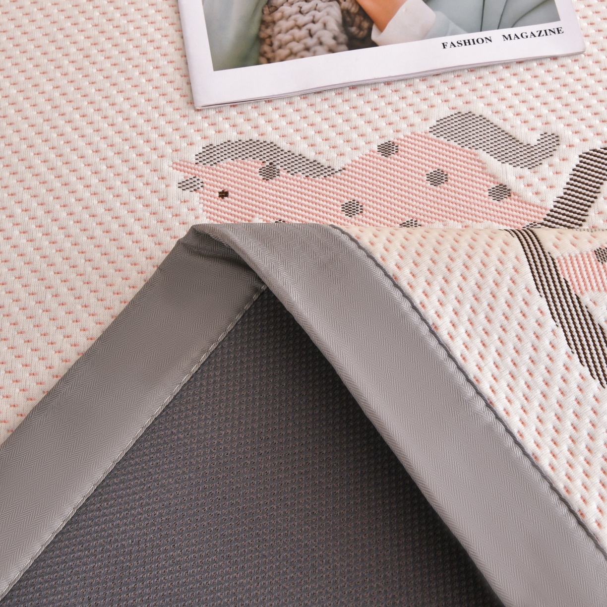 91家纺网 家纺一手货源 找家纺 金艾草 2026新款PE冰豆豆席凉感凉席单件席子平铺款 凉豆豆凉席-小马粉