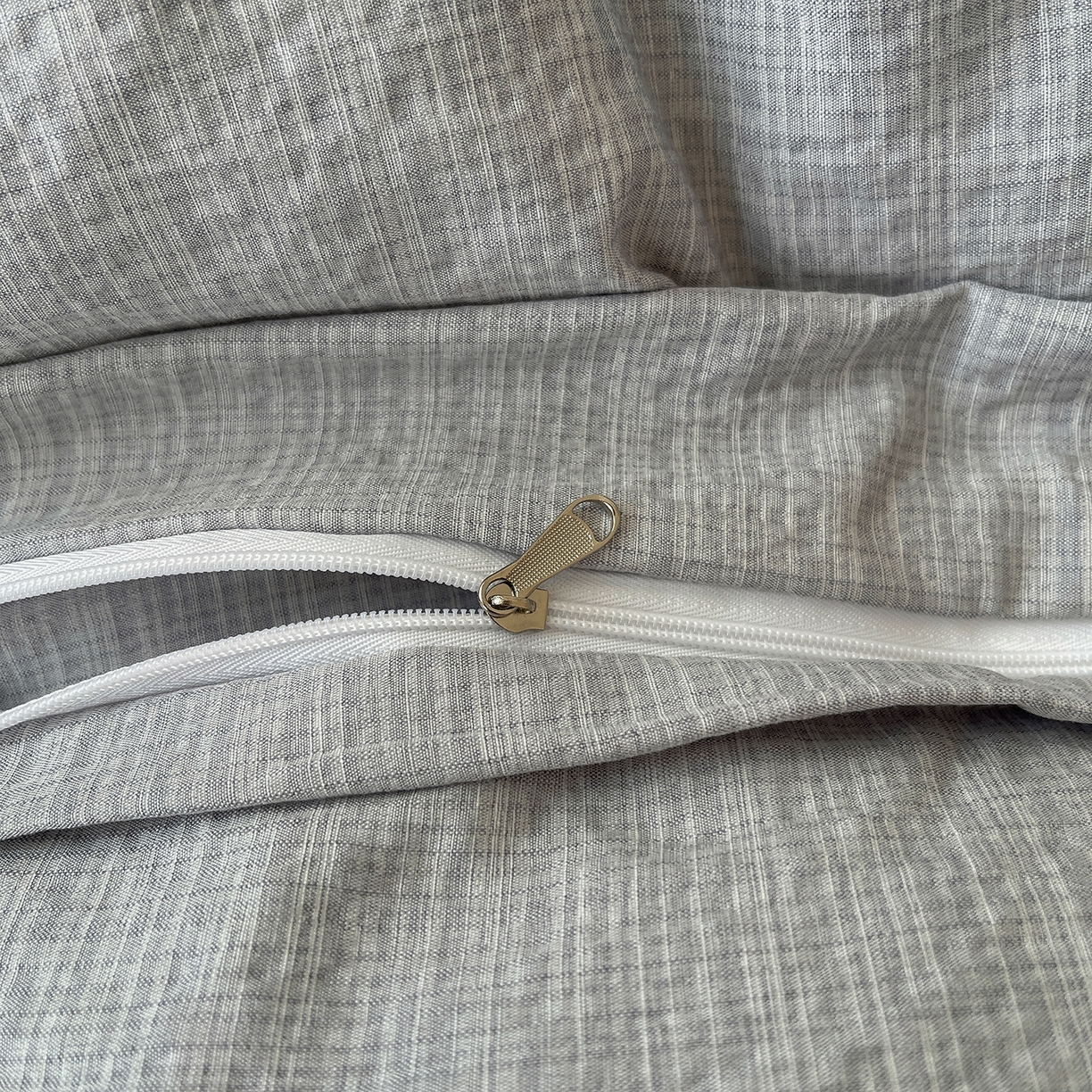 91家纺网 家纺一手货源 找家纺 凯洛奇 2026新款色织阳离子贝壳边四件套 阳离子-云灰