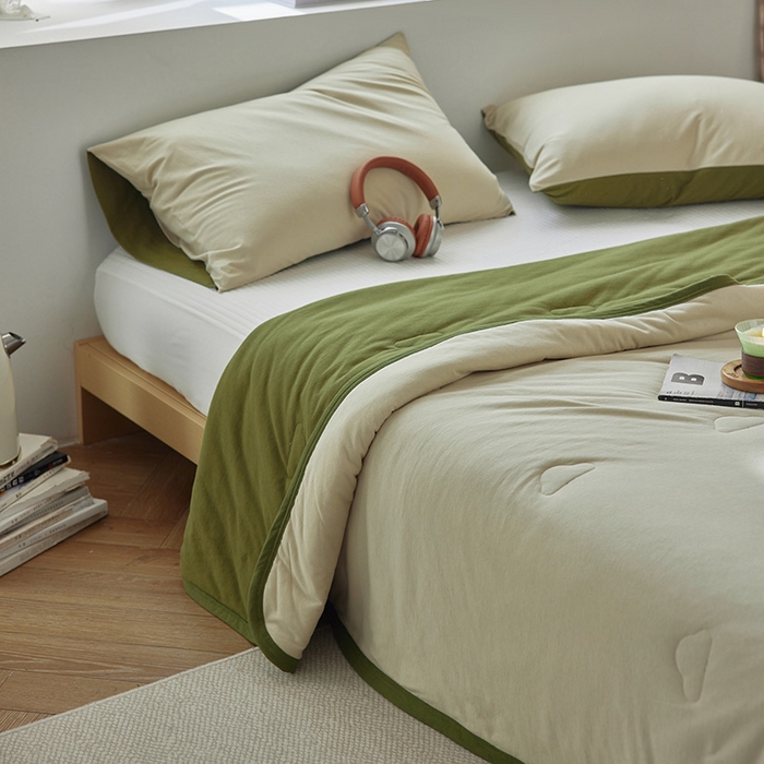 91家纺网 家纺一手货源 找家纺 （总）沐珩家纺 2026新款全棉云感针织棉双拼夏被