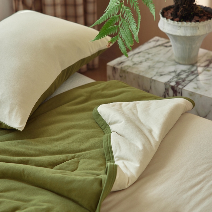 91家纺网 家纺一手货源 找家纺 （总）沐珩家纺 2026新款全棉云感针织棉双拼夏被