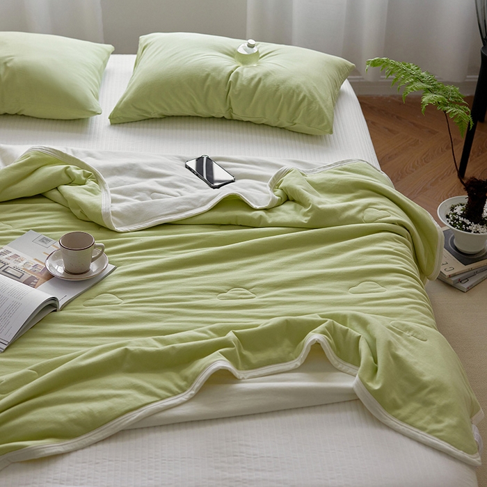 91家纺网 家纺一手货源 找家纺 （总）沐珩家纺 2026新款全棉云感针织棉双拼夏被