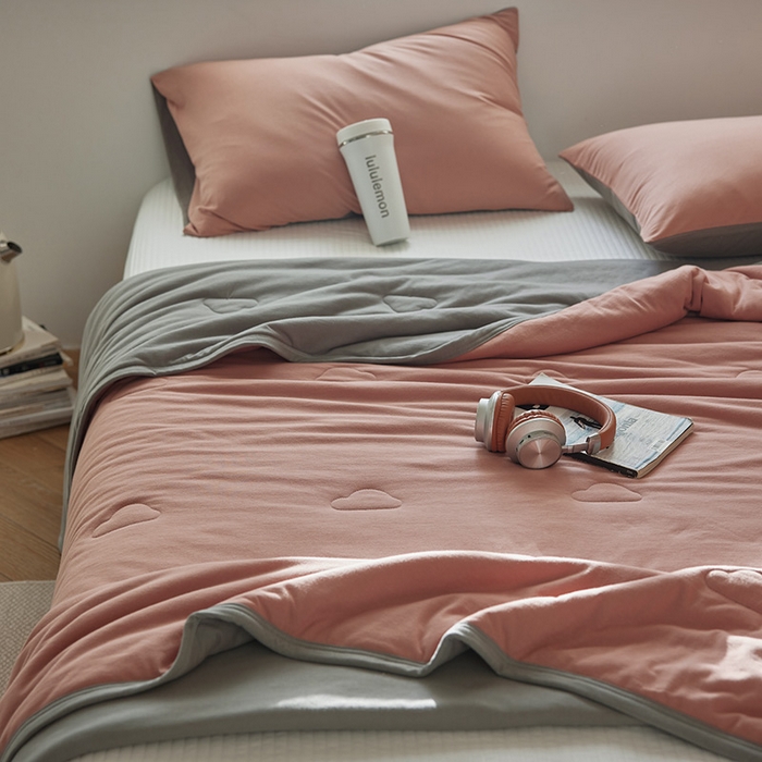 91家纺网 家纺一手货源 找家纺 （总）沐珩家纺 2026新款全棉云感针织棉双拼夏被