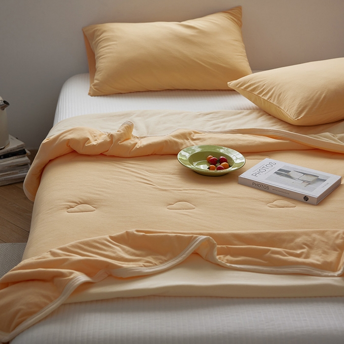 91家纺网 家纺一手货源 找家纺 （总）沐珩家纺 2026新款全棉云感针织棉双拼夏被