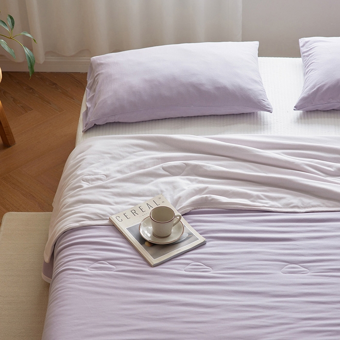 91家纺网 家纺一手货源 找家纺 （总）沐珩家纺 2026新款全棉云感针织棉双拼夏被