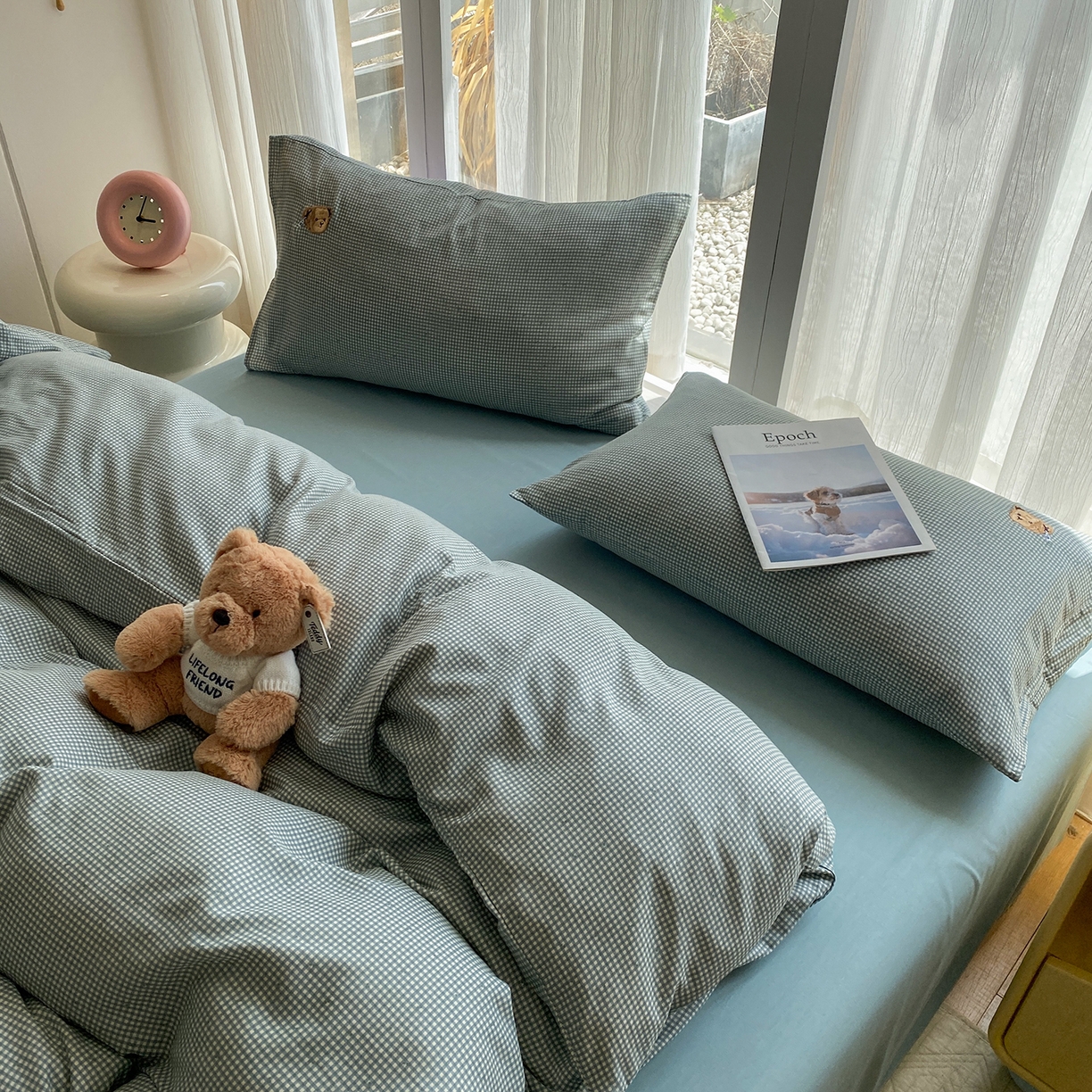 91家纺网 家纺一手货源 找家纺 （总）尚品本色 2026新款全棉纯棉双层纱印花刺绣四件套