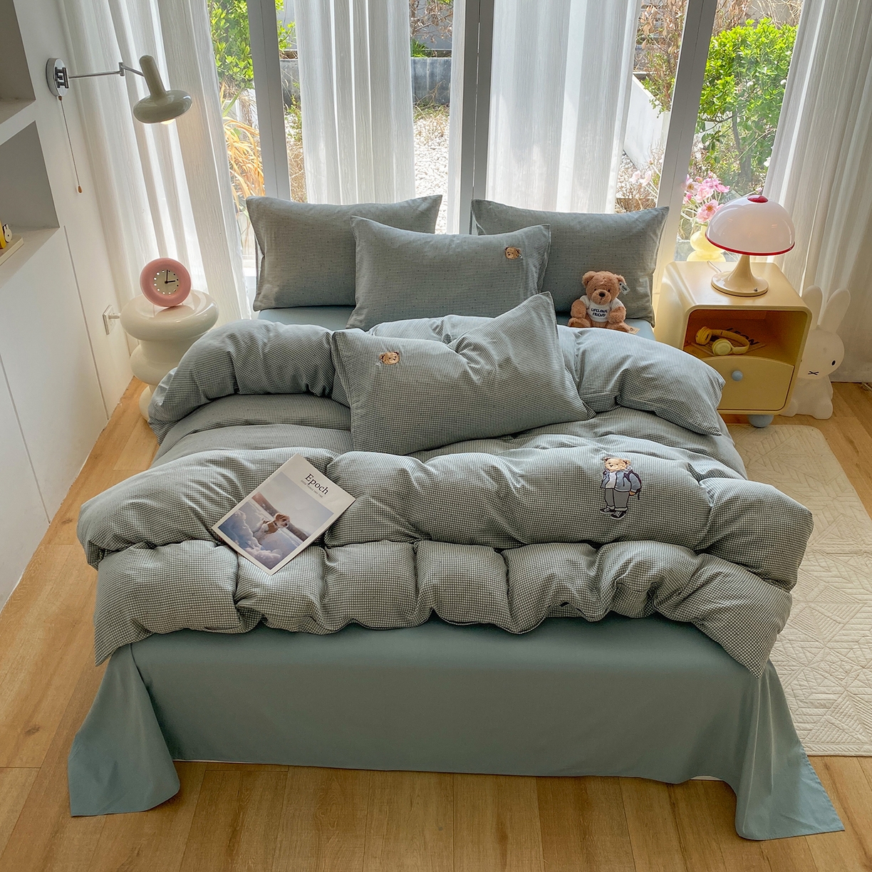 91家纺网 家纺一手货源 找家纺 （总）尚品本色 2026新款全棉纯棉双层纱印花刺绣四件套