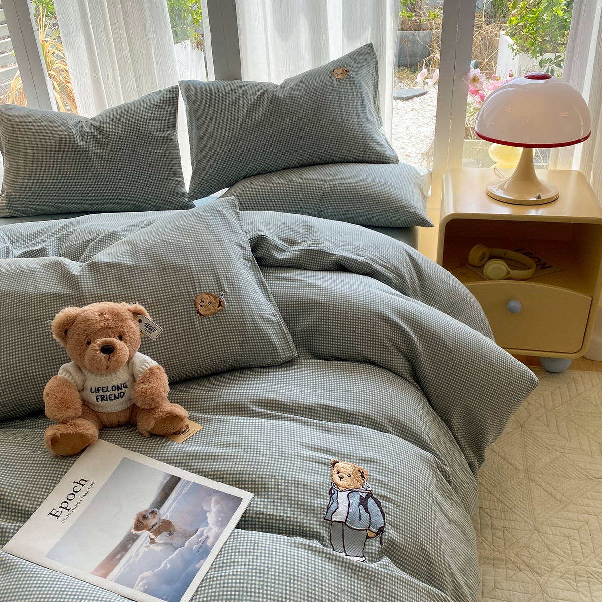 91家纺网 家纺一手货源 找家纺 （总）尚品本色 2026新款全棉纯棉双层纱印花刺绣四件套