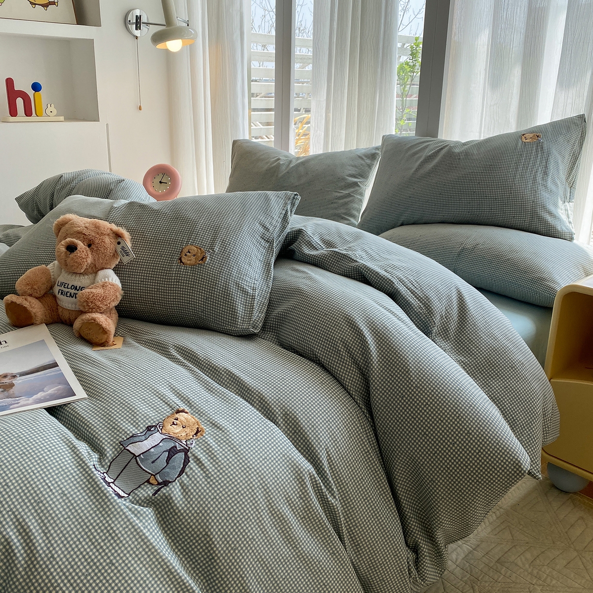 91家纺网 家纺一手货源 找家纺 （总）尚品本色 2026新款全棉纯棉双层纱印花刺绣四件套