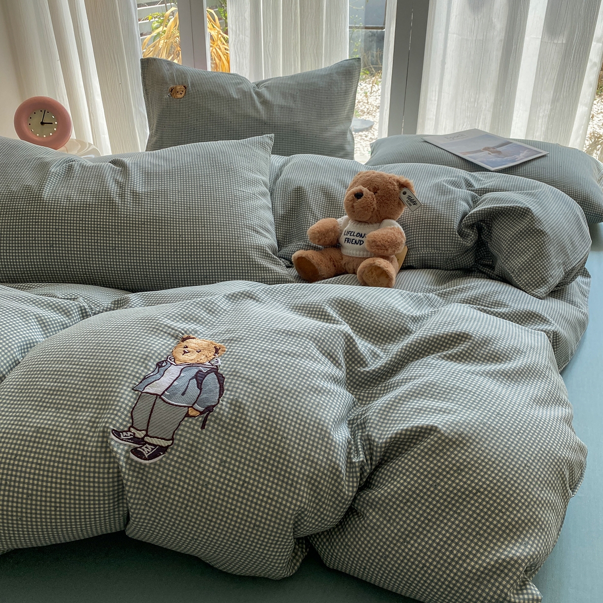 91家纺网 家纺一手货源 找家纺 （总）尚品本色 2026新款全棉纯棉双层纱印花刺绣四件套