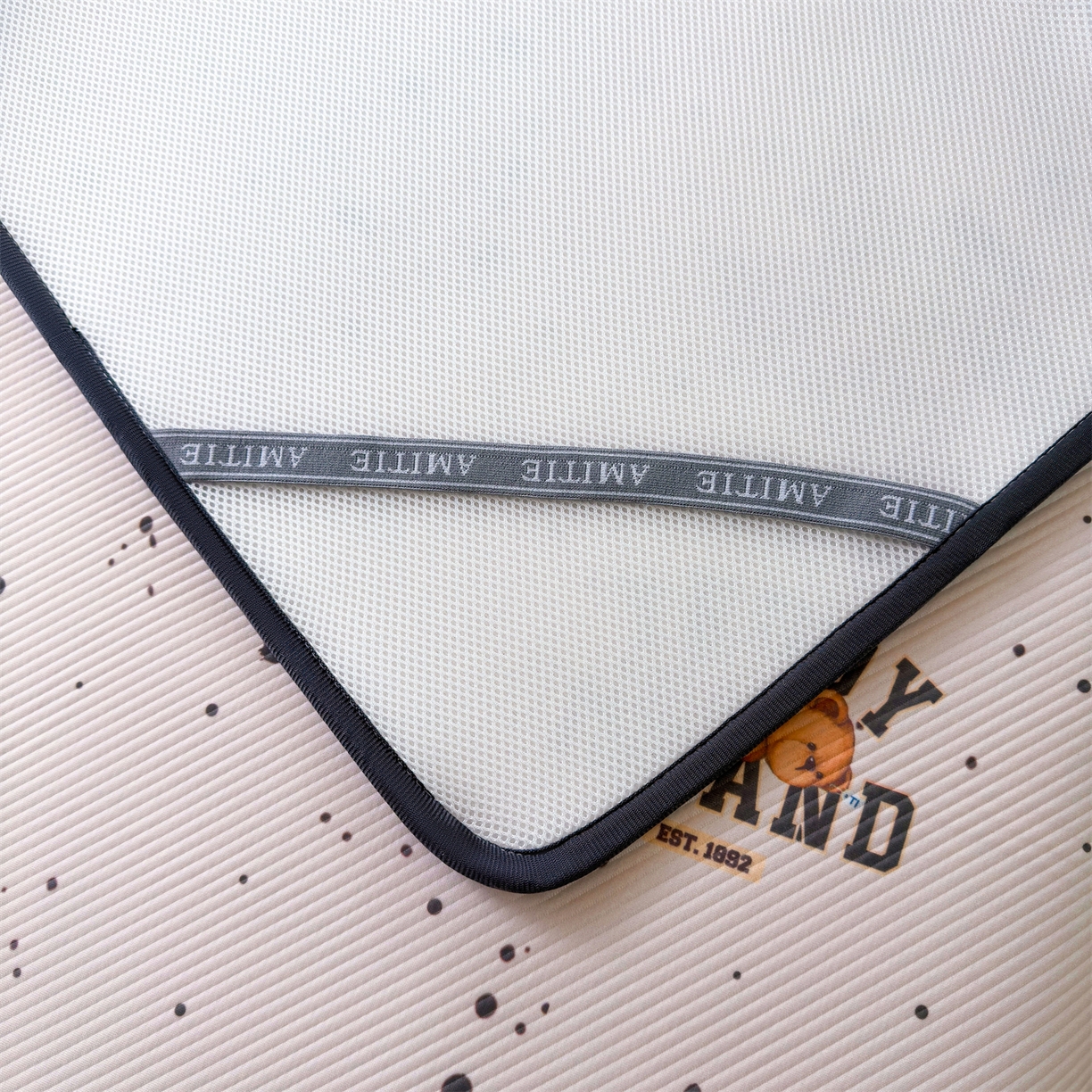 91家纺网 家纺一手货源 找家纺 慕木家纺 2026新款A类三明治复合冰丝席泰迪爱兰系列学生款（正版授权）（提供买家秀） 泰迪点点