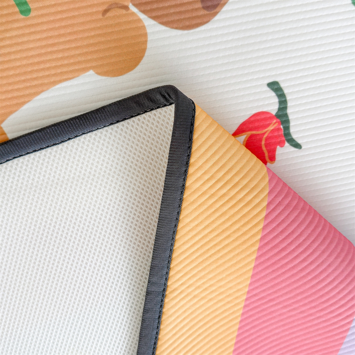 91家纺网 家纺一手货源 找家纺 慕木家纺 2026新款A类三明治复合冰丝席泰迪爱兰系列学生款（正版授权）（提供买家秀） 泰迪彩虹