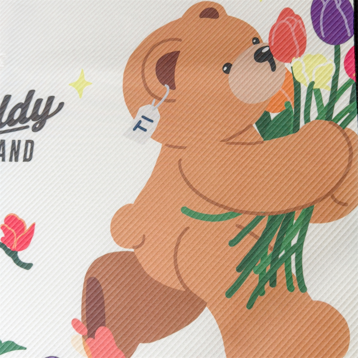 91家纺网 家纺一手货源 找家纺 慕木家纺 2026新款A类三明治复合冰丝席泰迪爱兰系列学生款（正版授权）（提供买家秀） 泰迪彩虹