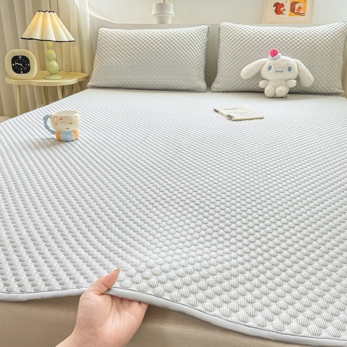 91家纺网 家纺一手货源 找家纺 （总）彩亿家纺 2026新款冰豆豆凉席三件套凉豆豆凉感软席可机洗空调席子学生床