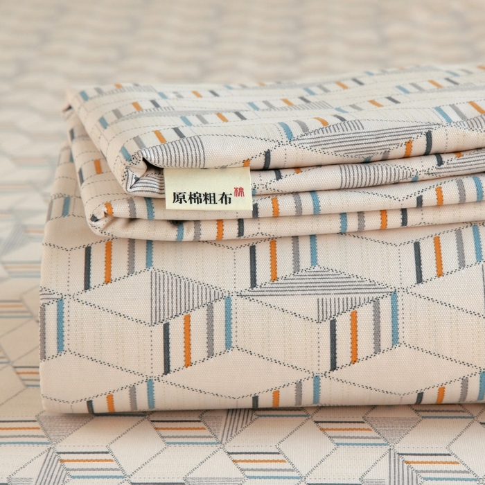 91家纺网 家纺一手货源 找家纺 （总）欧妮家纺 2025新款老粗布床单全棉纯棉夏季空调凉席枕套三件套-条格系列