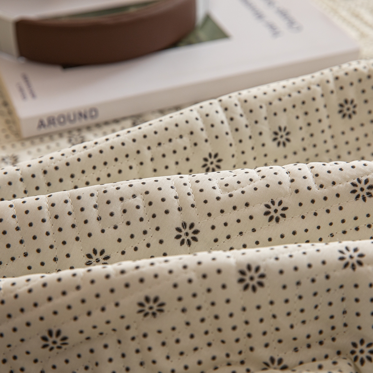 91家纺网 家纺一手货源 找家纺 女子家纺 2026新款宽边全棉纯棉老粗布绗缝夏季凉席席子 翠影-绿