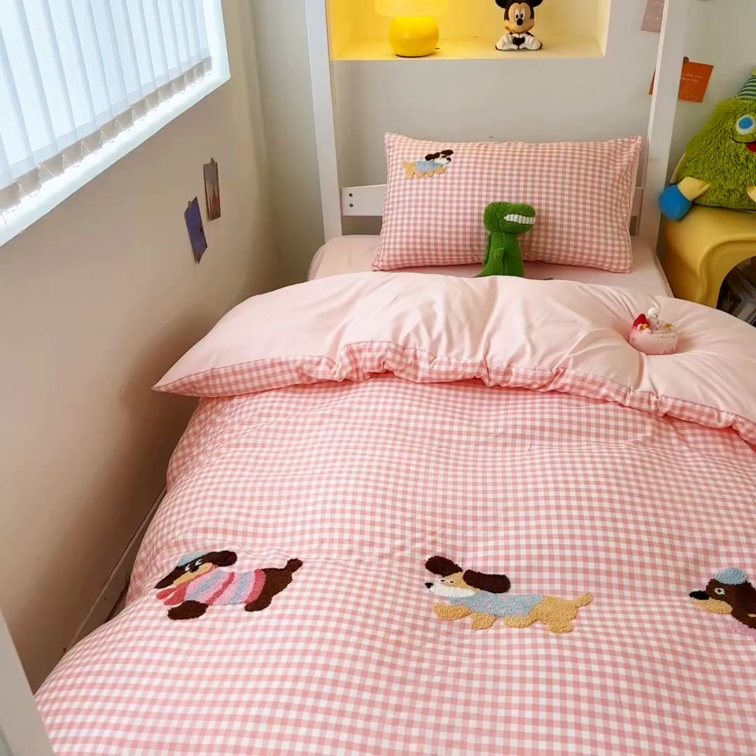 91家纺网 家纺一手货源 找家纺 （总）欧妮家纺 2025新款学生床三件套学校宿舍单人寝室上下铺床上用品-提供买家秀
