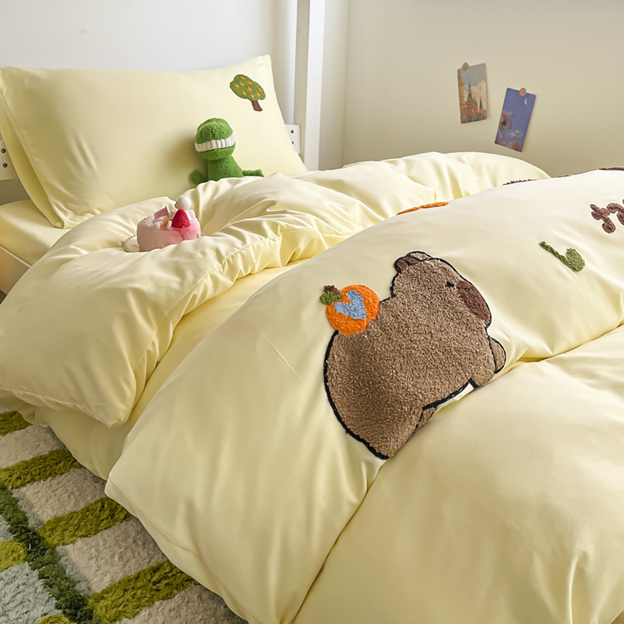 91家纺网 家纺一手货源 找家纺 欧妮家纺 2025新款学生床三件套学校宿舍单人寝室上下铺床上用品-提供买家秀 拉拉旅行-奶黄