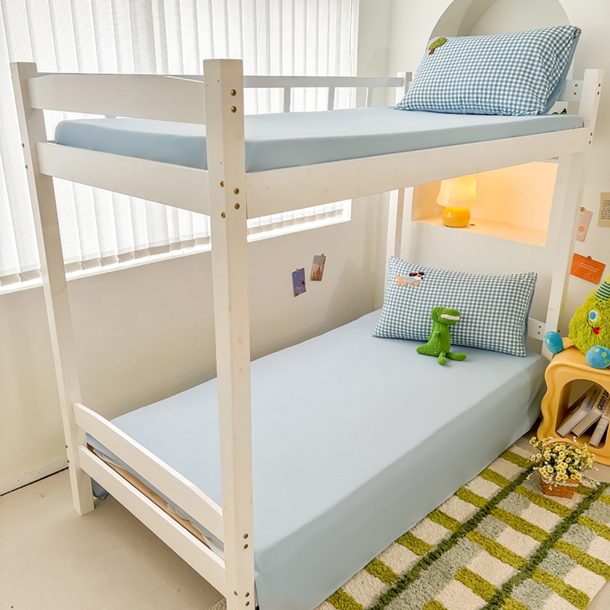 91家纺网 家纺一手货源 找家纺 欧妮家纺 2025新款学生床三件套学校宿舍单人寝室上下铺床上用品-提供买家秀 可爱狗狗-兰色格