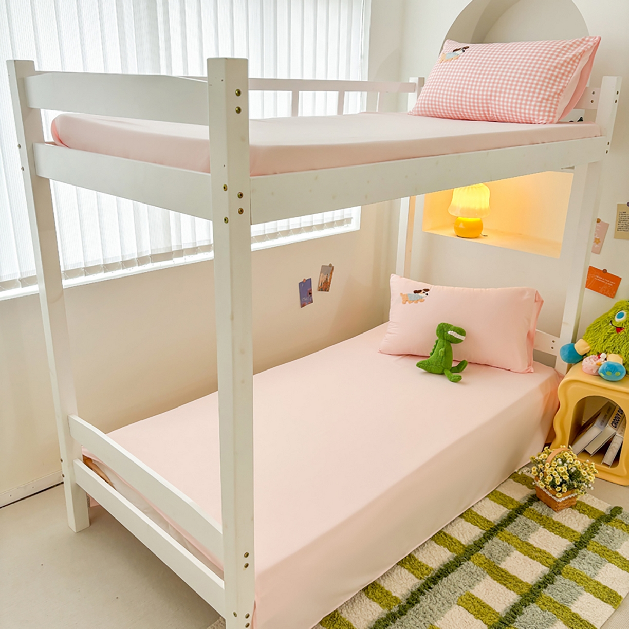 91家纺网 家纺一手货源 找家纺 欧妮家纺 2025新款学生床三件套学校宿舍单人寝室上下铺床上用品-提供买家秀 可爱狗狗-浅粉