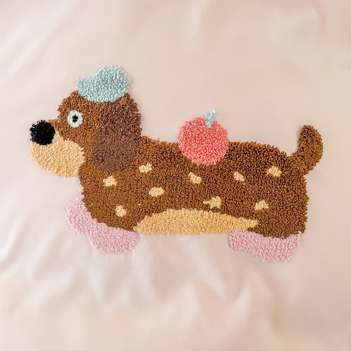 91家纺网 家纺一手货源 找家纺 欧妮家纺 2025新款学生床三件套学校宿舍单人寝室上下铺床上用品-提供买家秀 可爱狗狗-浅粉蓝